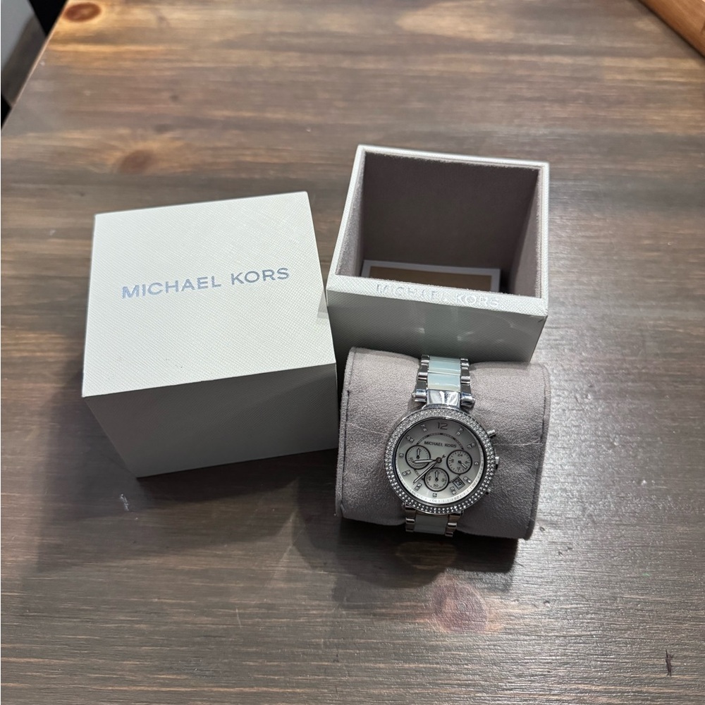 Michael Kors Silver/Blue Watch